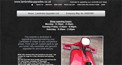 Desktop Screenshot of lambrettaupgrades.co.uk